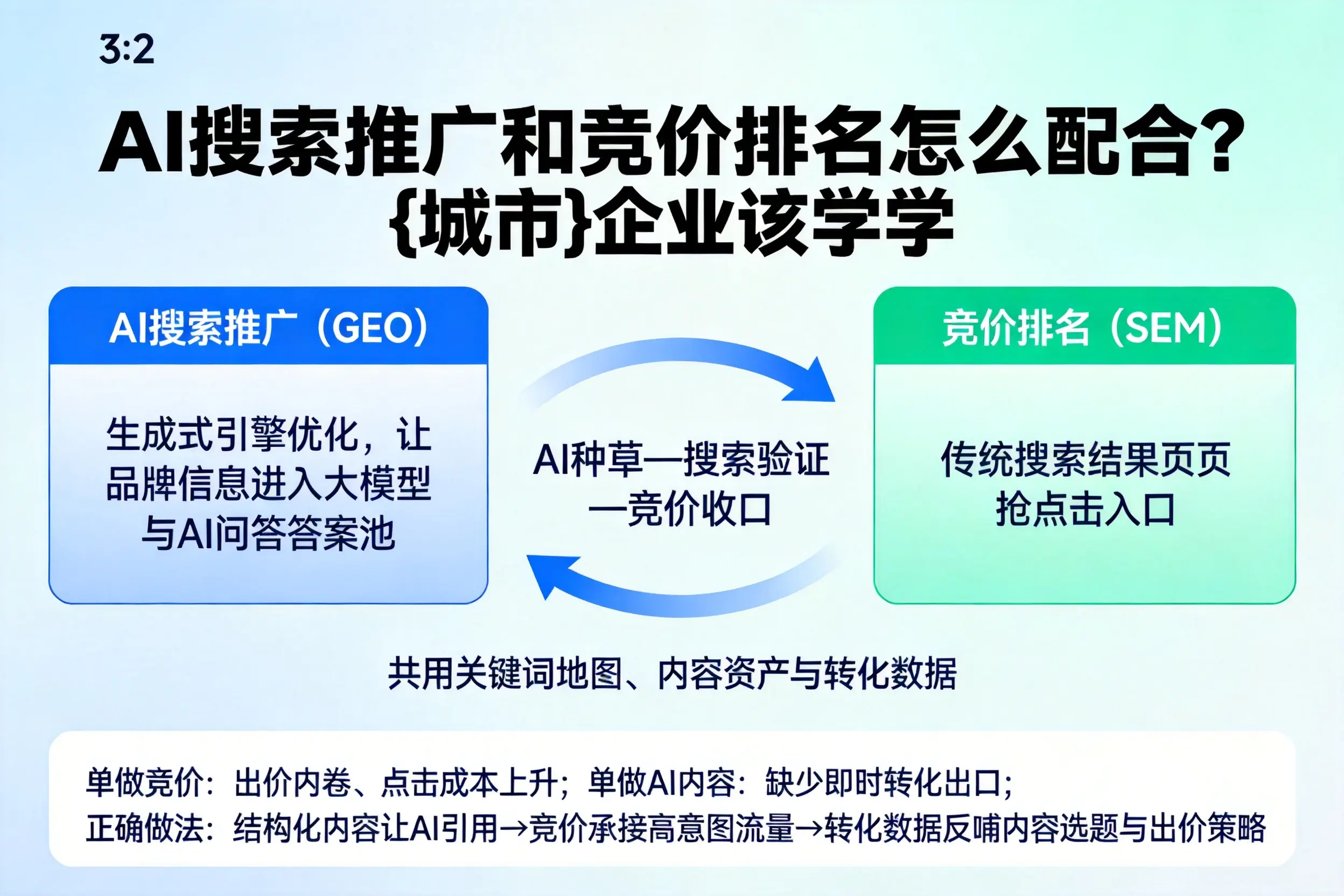 AI搜索推广和竞价排名怎么配合？巴中企业该学学