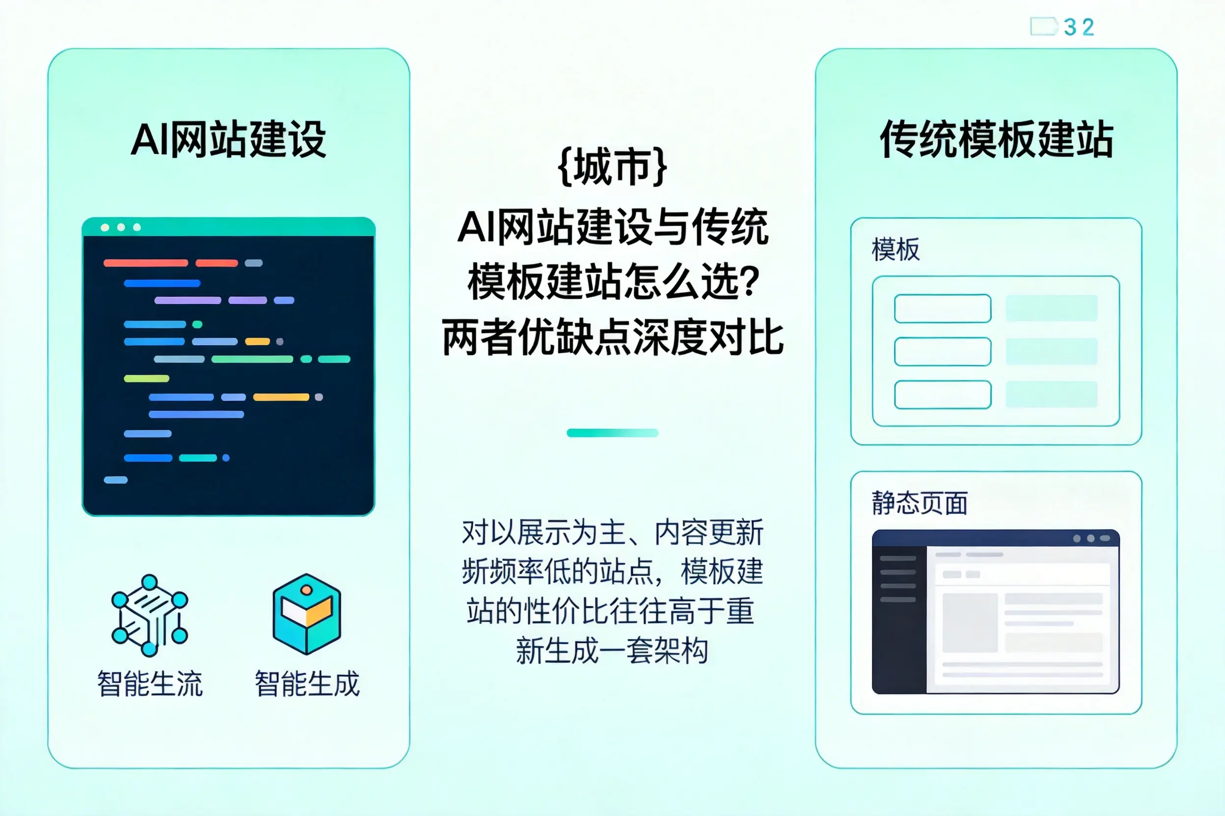 巴中AI网站建设与传统模板建站怎么选?两者优缺点深度对比