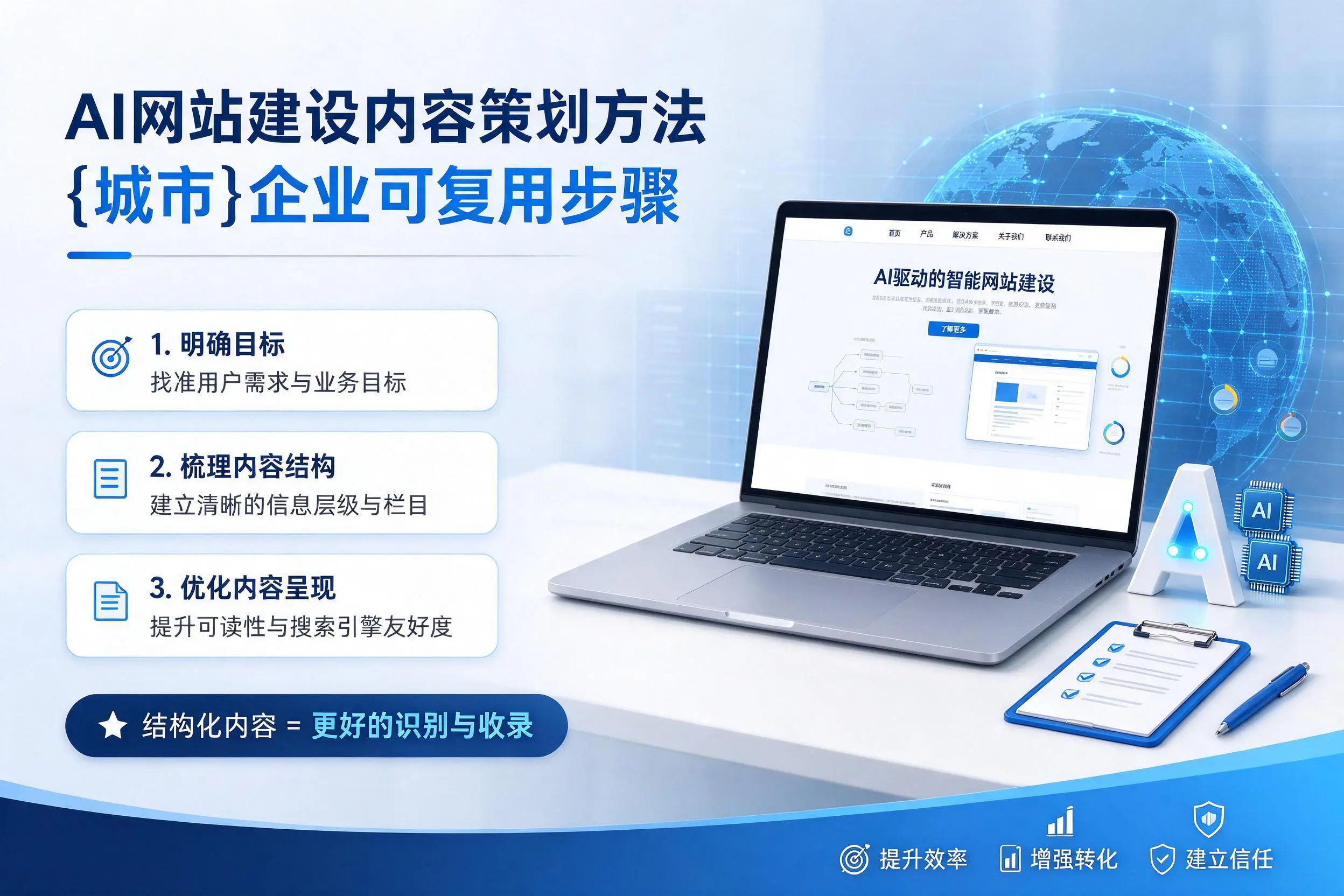 AI网站建设内容策划方法,巴中企业可复用步骤